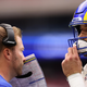Rams HC Sean McVay and starting QB Matt Stafford discuss a play call.
